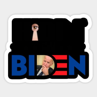 Hidin From Biden Sticker